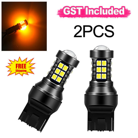 NEW LED WY21W T20 7440 BRIGHT AMBER Bulb for Indicator Turn Signal AU