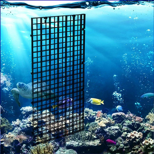 4/8X Plastic Fish Grid Divider Durable Holder Fish Tank Tray Egg Crate Aquarium