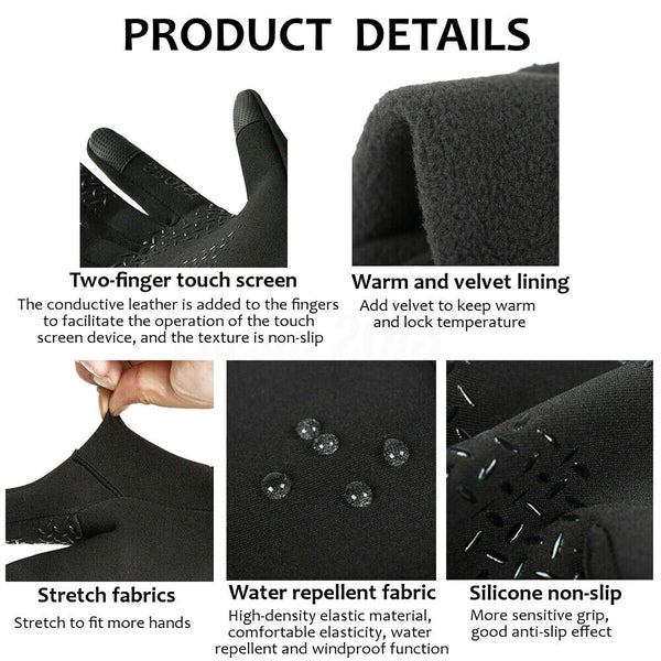 Winter Warm Thermal Outdoor Sports Waterproof Windproof Touch Screen Ski Gloves