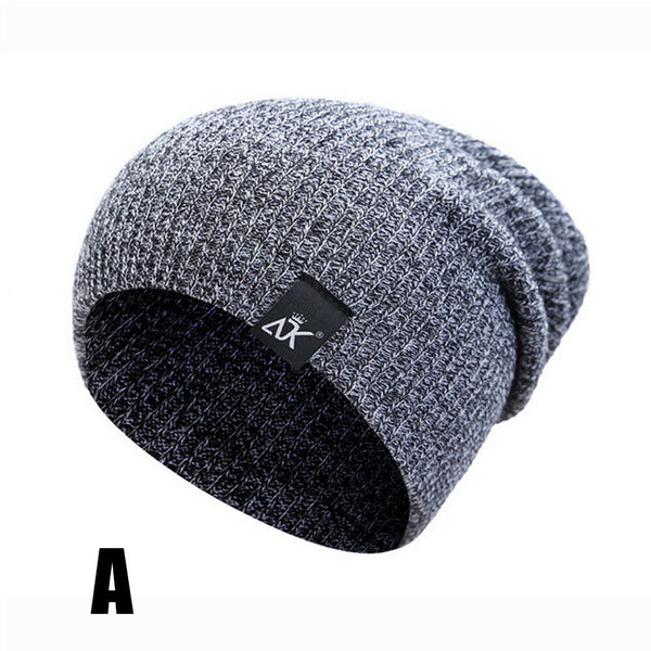 Mens Womens Warm Wool Knit Baggy Beanie Winter Hat Ski Slouchy Chic Knitted Caps