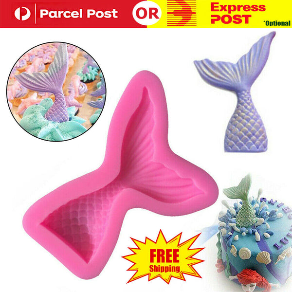 Silicone Mermaid Tail Cake Fondant Mold Chocolate Baking Mould Decor Sugarcraft