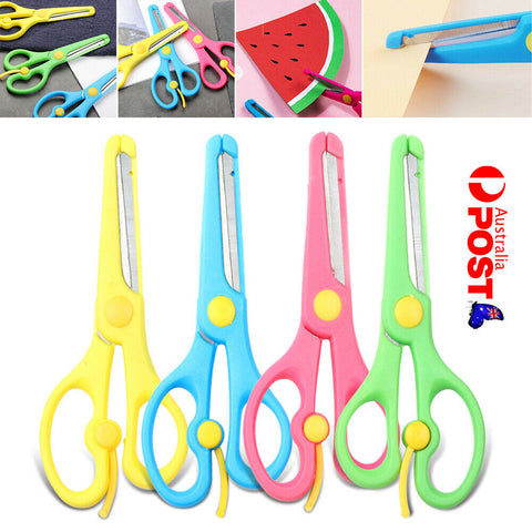 3x Student Protective Cutting Craft Hand Left Kids Tool Scissors Paper Cut DIY