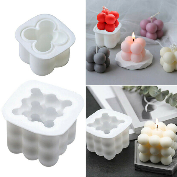 3D Candle Mould Geometric Shape DIY Perfume Soap Making Wax Cake Silicone Mold