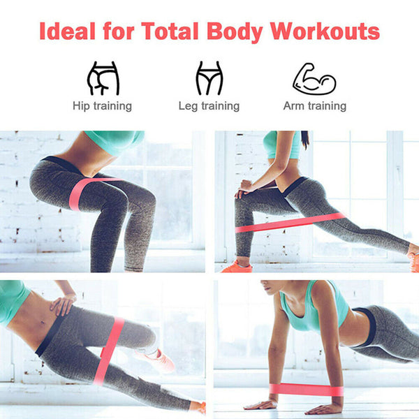 SET POWER Heavy Duty RESISTANCE BAND Gym Yoga LOOP Exercise Fitness Workout Band