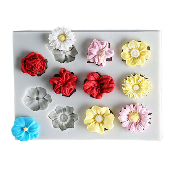 3D Silicone Flower Lace Fondant Mould Cake Border Decor Baking Mold Sugarcraft