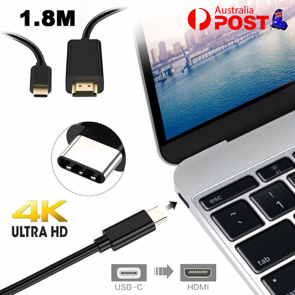 USB C to HDMI Cable USB 3.1 Type C Male to HDMI Male 4K Cable For Samsung S9/S8+