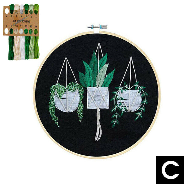 Circle DIY Embroidery Kit Handmade Cross Stitch Set For Beginners Sewing Craft