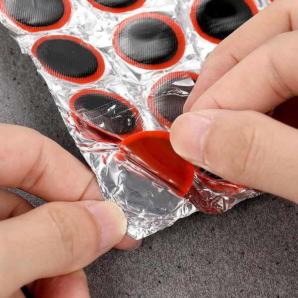 48x Bike Tire Bicycle Tyre Tube Repair Piece Kit Rubber Puncture Patches Weldtit