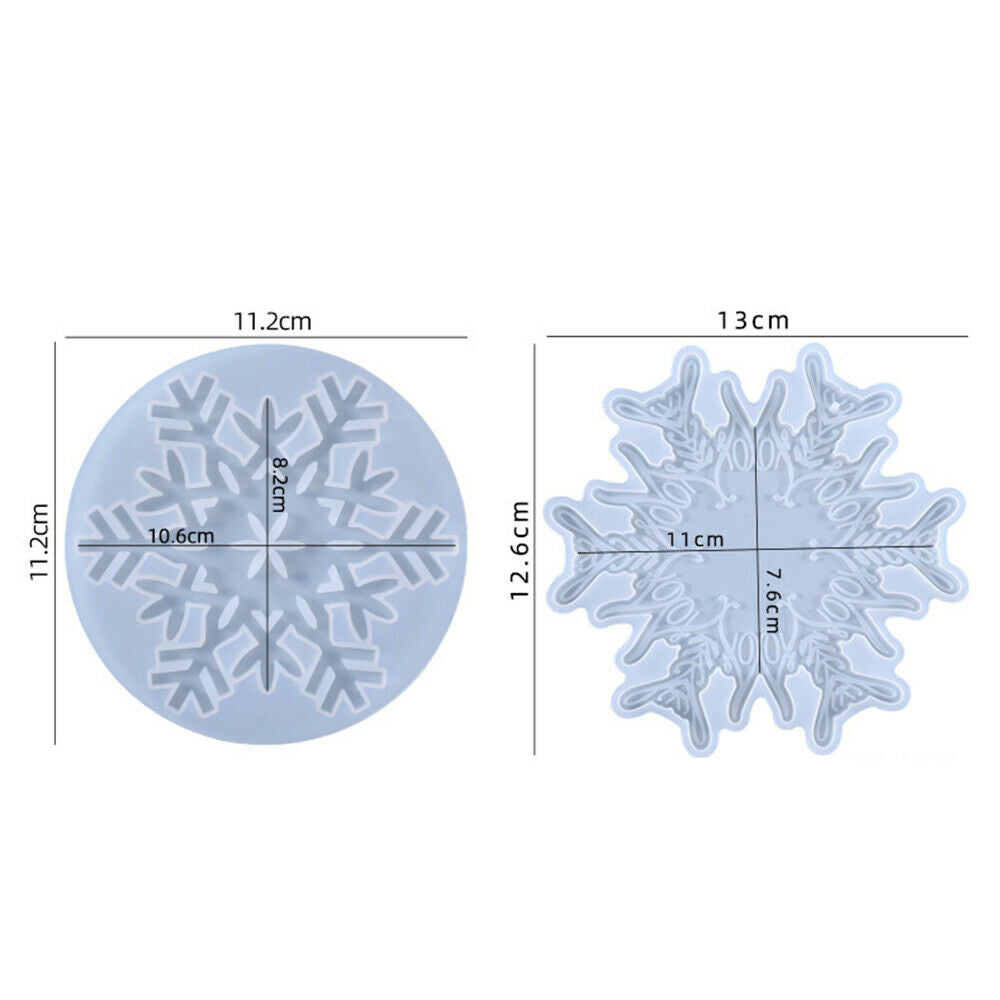 Silicone Snowflake Coaster Resin Epoxy Mold Christmas Decor Casting Mould Craft