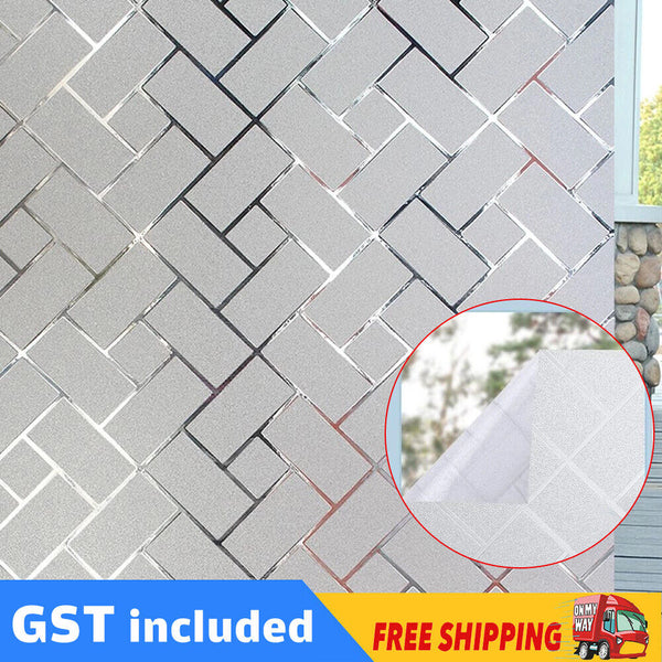 Window Glass Film Static Cling Glueless Reusable Removable Privacy Frosted Decor