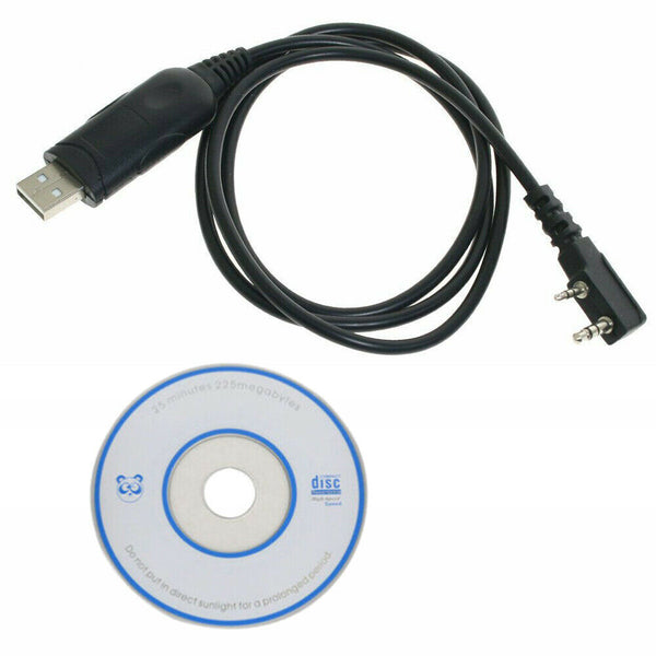 USB Programming Cable & Program Software CD for Baofeng Kenwood Wouxun Radios