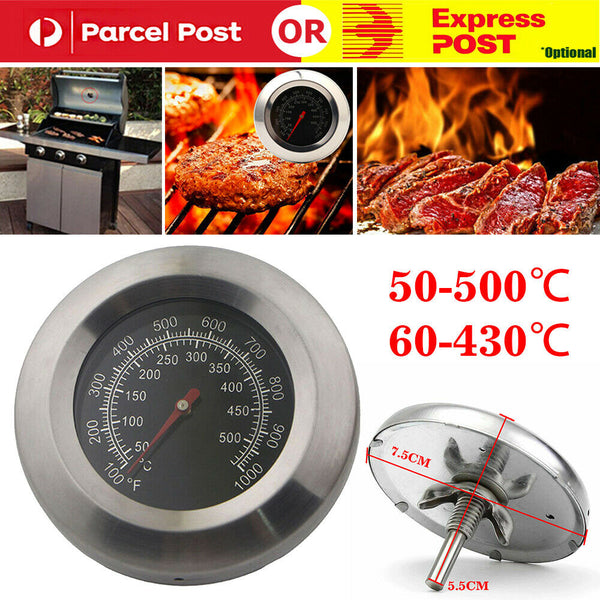 Latest Stainless Steel BBQ Smoker Grill Thermometer Temperature Gauge 50-500℃