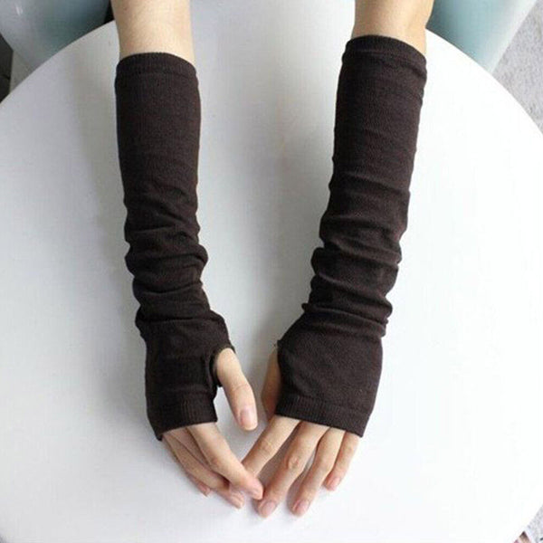 Stretchy Arm Warmers Long Fingerless Gloves Fashion Mittens Women Hot clothing