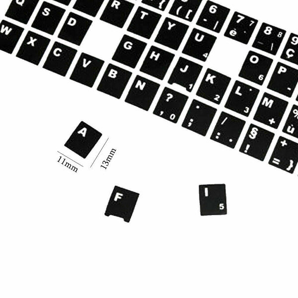 Universal ENGLISH LETTERS KEYBOARD BLACK STICKERS For Desktop Laptop PC Computer