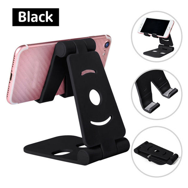 Portable Double Foldable Swivel Stand Holder Cradle Bracket MountForPhone Tablet