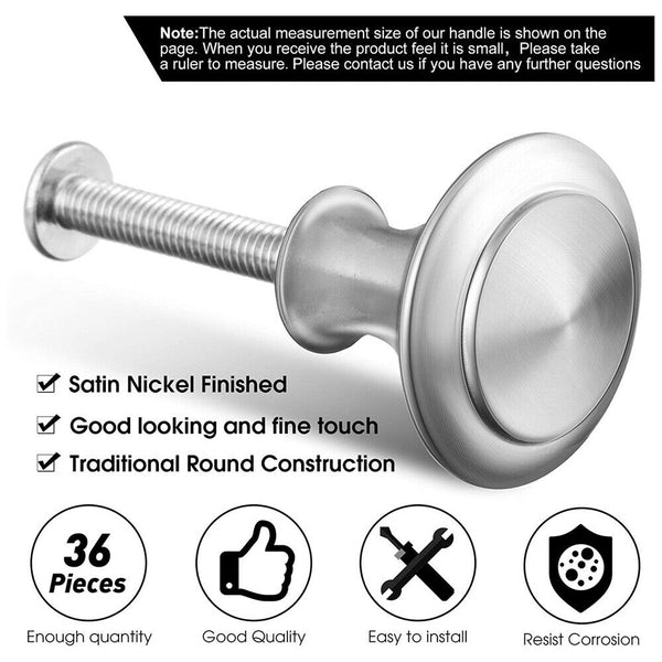 UP Stainless Steel Door Knobs Cabinet Handles Cupboard Drawer Kitchen 27MM