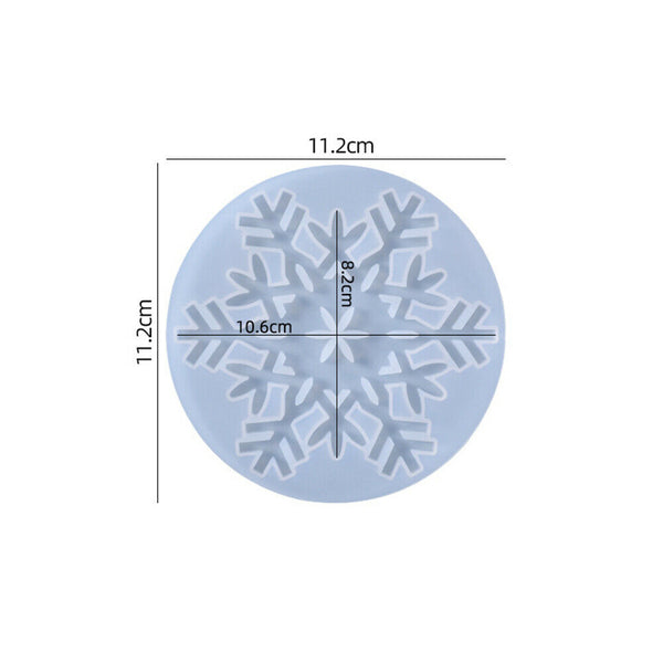 Silicone Snowflake Coaster Resin Epoxy Mold Christmas Decor Casting Mould Craft