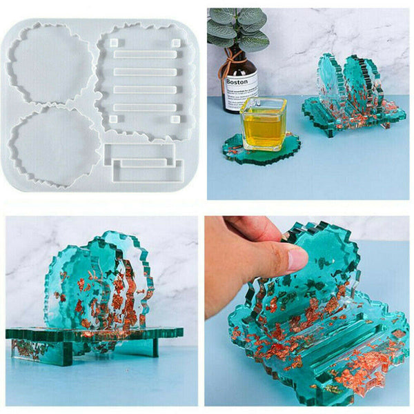 Silicone Coaster Mat Storage Holder Resin Epoxy Mold Casting Pad Mould Craft