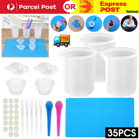 35Pcs Resin Mixing Cup Tools Kit DIY Resin Casting Painting Jewelry Making Kit