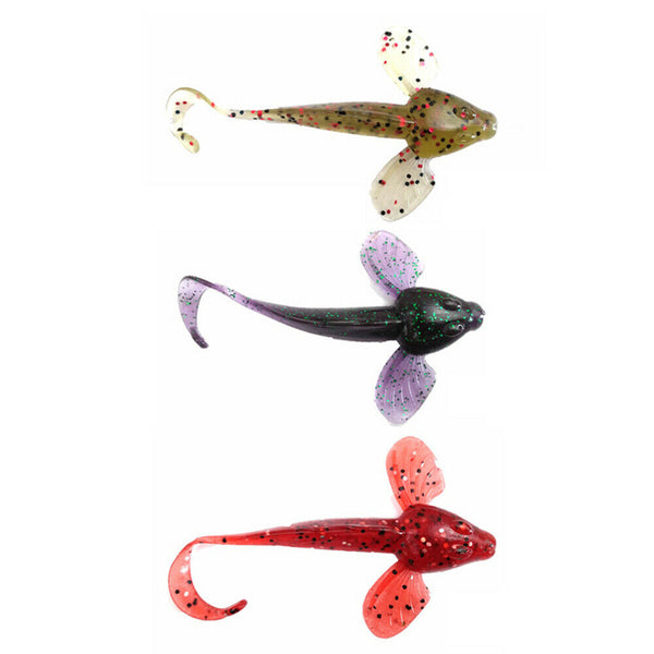 6 PCS Soft Plastic Fishing Lure Tackle Paddle TAIL FLATHEAD Bream Bass Cod Lures