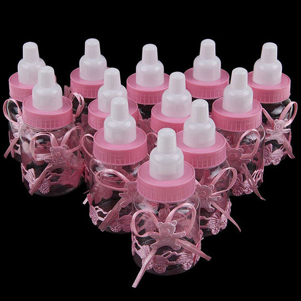 Set of 12PCS Baby Candy Box Bottle Baby Shower Gift Party Favors Christening