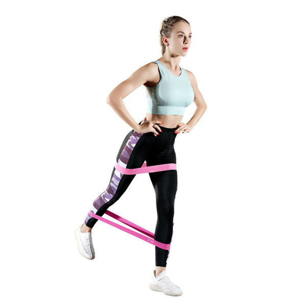 SET POWER Heavy Duty RESISTANCE BAND Gym Yoga LOOP Exercise Fitness Workout Band