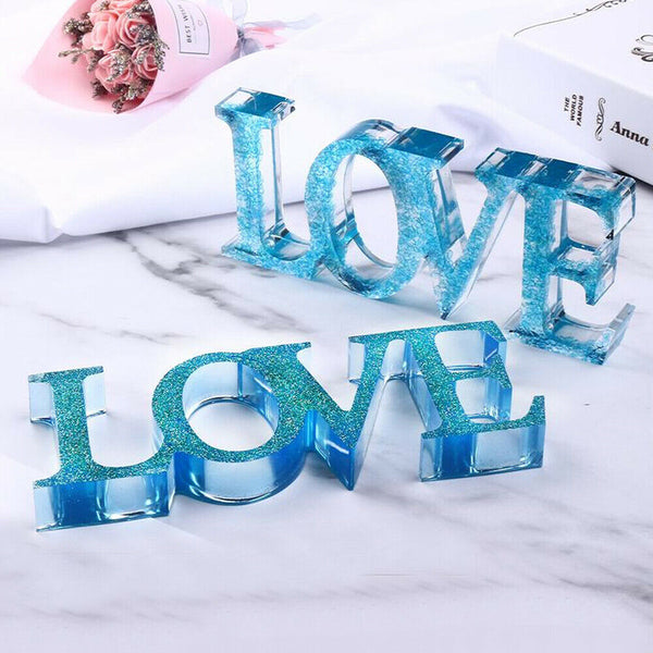 LOVE Sign Resin Casting Mold Silicone Jewelry Making Epoxy Mould Craft Tool DIY