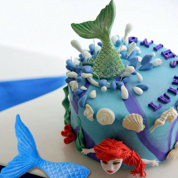 Silicone Mermaid Tail Cake Fondant Mold Chocolate Baking Mould Decor Sugarcraft