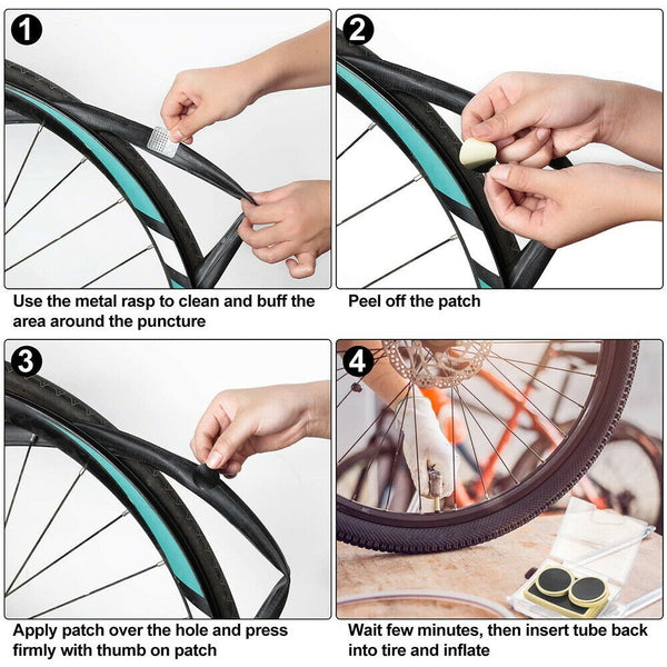 Bicycle Tube Glueless Patch Kit - 20 Pieces - Bike Puncture Repair Kit AU NEW