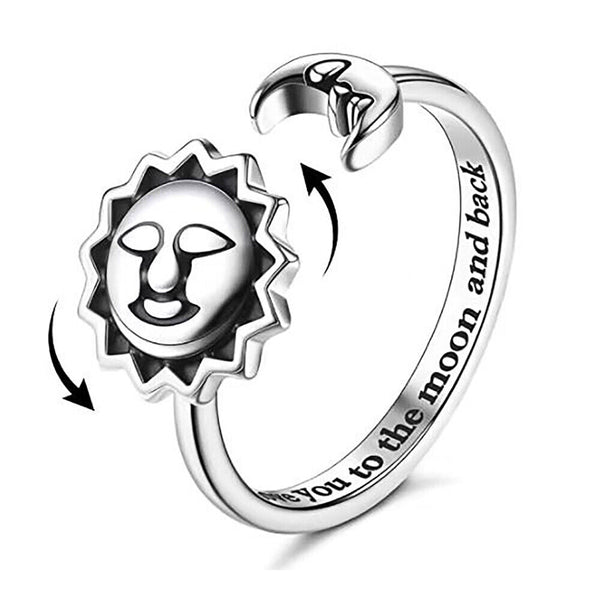 Adjustable Opening Relief Anxiety Fidget Spinner Ring Meditation Spinner Ring