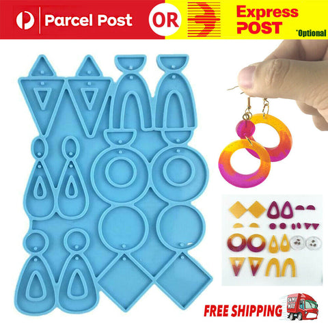 Earrings Epoxy Resin Mold Ear Studs Dangle Casting Silicone Mould DIY Craft Tool