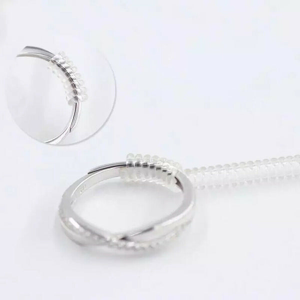 12pc Ring Size Adjuster Reducer Spiral Invisible Comfort Guard Resizer Jewellery