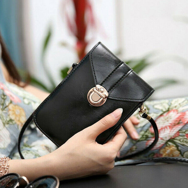 Women Cross Body Bag Ladies Small Wallet PU Leather Crossbody Travel Phone Purse