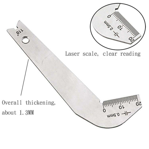 118 Degree Drill Bit Gauge Sharpening Angle Inspection Stainless Steel Tool