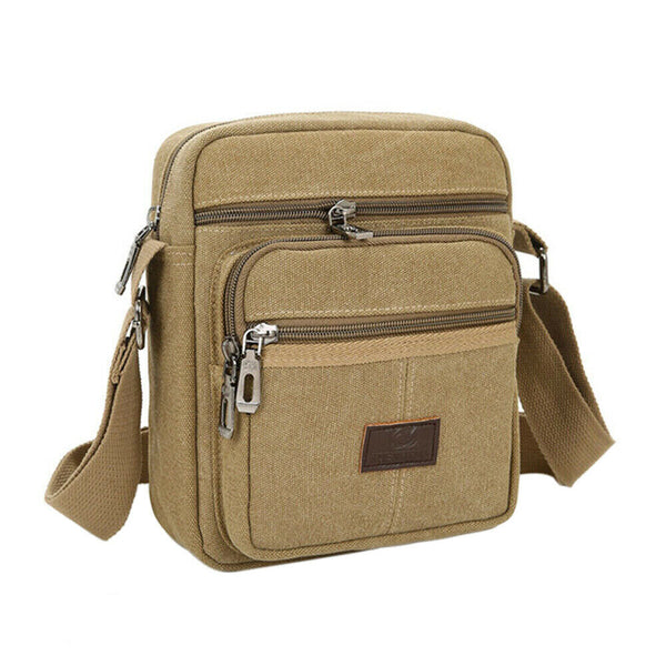 New Retro Men Canvas Shoulder Messenger Bag Crossbody Satchel Travel Man Bag AU