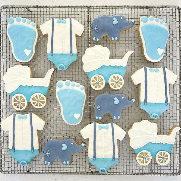 5Pcs Dough Cuts Baby Shower Cookie Cutter Set Boy Girl Premium Stainless Steel