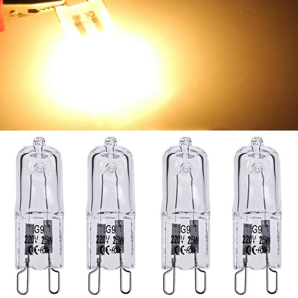 2pcs 25W G9 Warm White Clear Halogen Dimmable Bi-Pin Light Globe 240V Stove Oven