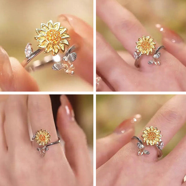 Adjustable Opening Relief Anxiety Fidget Spinner Ring Meditation Spinner Ring