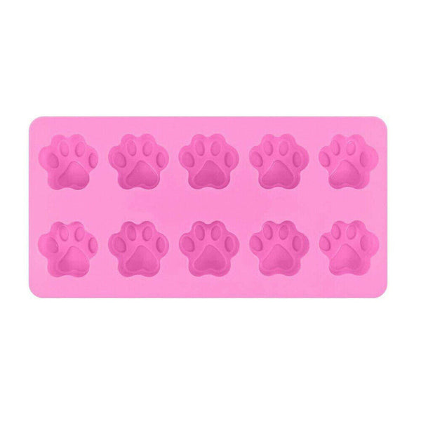 Paw Print Silicone Mold Chocolate Cookie Mould Jelly Ice Cube Baking Decor