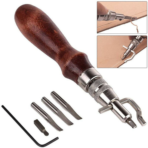 Leather Craft Edge Press Kit Adjustable Leather Stitching Groover Crease Tool