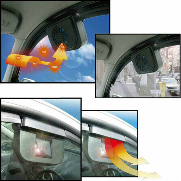 Solar Power Air Vent Vehicle Car Window Auto Fan Ventilator Exhaust Ventilation