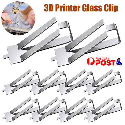 10X Stainless Swivel Clamps Heated Hot Bed Glass Fixing Clips For 3D Printer