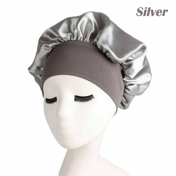 Women's Sleep Hair Hat Care Elastic Satin/Silk Sleeping Bonnet Night Soft Cap