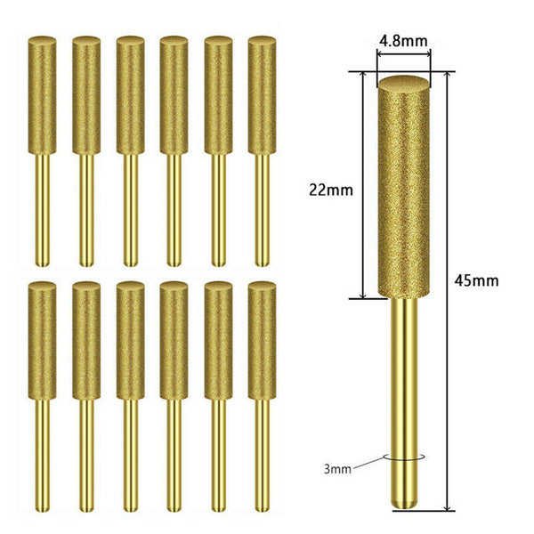 12X Diamond Chainsaw Sharpener Burr Grinder Chain Saw Drill Bits for Dremel AU