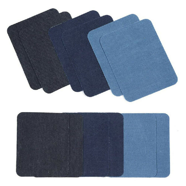 4 Colors Denim Jeans Repair Kit - 20pcs Iron On Denim Fabric Mending Patches