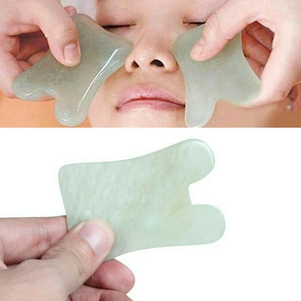 1/3/5/10PCS Natural Guasha Facial Jade Face Body Gua Sha Board Massager Tool AU