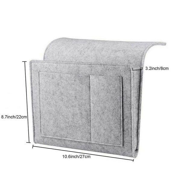 Bedside Storage Caddy Hanging Bag Felt Sofa Organizer Pocket Book Holder Home AU