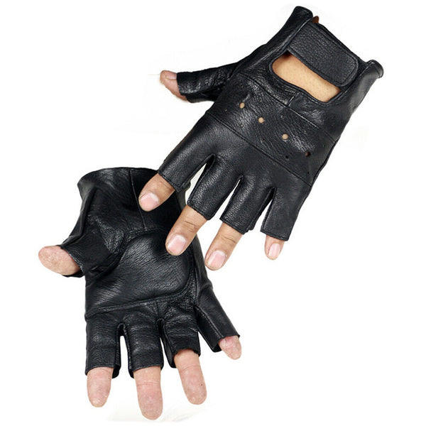 Tactical PU Leather Half Finger Gloves Fitness Fingerless Army Military Driving