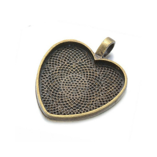 48Pcs Alloy & Glass Pendants DIY Cabochon Blank Bezel Base Tray Gemstone Patches