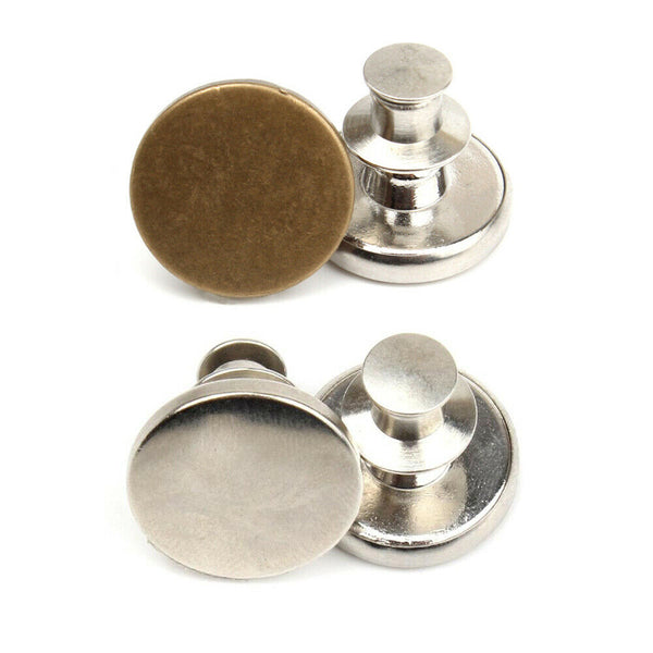 2/6PCS Button Pins for Jeans Adjustable Jean Button No Sew Instant Pants Button